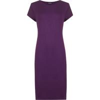 tammie basic short sleeve midi dress purple