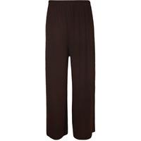 Taliyah Wide Leg Palazzo Trousers - Dark Brown