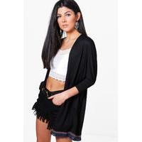 tassel trim kimono black