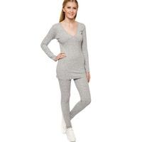 Tammie Ribbed Loungewear Set - Grey