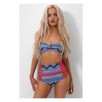 Taiga Pink Aztec High Waisted Bikini