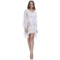 tantra dress rose womens dress in white