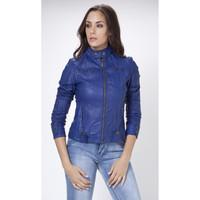 tantra jacket justine womens leather jacket in blue