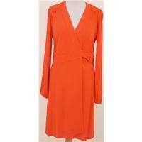 Tara Jarmon, Size 12 Orange Wrap Dress