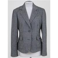 talbots size 10 grey flecked smart wool blend jacket