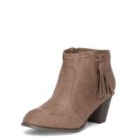 Taupe Tassel Ankle Boots, Taupe