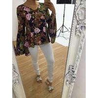 Tanya floral printed flared sleeve blouse