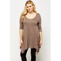 Taupe Asymmetric Tunic