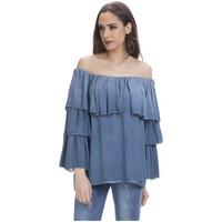 tantra blouse liane womens blouse in blue