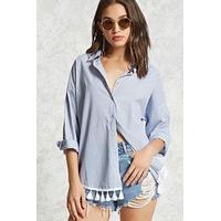 Tassel Trim Stripe Shirt