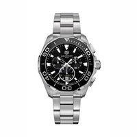 Tag Heuer Gents Aquaracer 43mm Quartz Chronograph Black Dial Watch