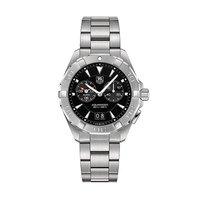 Tag Heuer Gents Aquaracer 40.5 Alarm Black Dial Watch