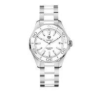 Tag Heuer ladies Aquaracer 35mm Quartz Ceramic White Dial Watch