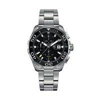 tag heuer gents aquaracer black dial automatic chronograph ceramic bez ...