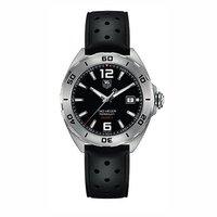 Tag Heuer Gents Formula 1 Calibre 5 Automatic Black Leather Strap Watch