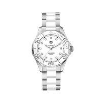 Tag Heuer Ladies Aquaracer Stainless Steel And Ceramic 35mm Watch