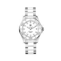 tag heuer ladies aquaracer stainless steel and ceramic 35mm watch