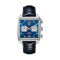 tag heuer monaco automatic chronograph mens leather strap watch