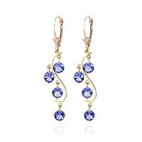 Tanzanite Dream Catcher Drop Earrings 4.0ctw in 9ct Gold