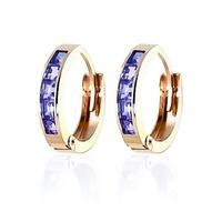 Tanzanite Huggie Earrings 0.95ctw in 9ct Gold