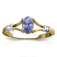 Tanzanite and Diamond Ring 0.4ct in 9ct Gold