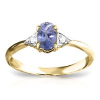 Tanzanite and Diamond Ring 0.4ct in 9ct Gold