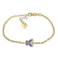 Tanzanite Adjustable Butterfly Bracelet 0.6ctw in 9ct Gold