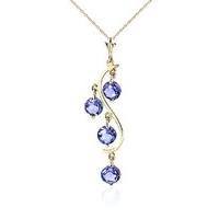 Tanzanite Dream Catcher Pendant Necklace 2.0ctw in 9ct Gold