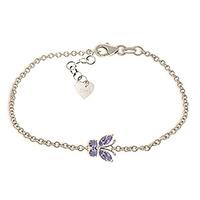 Tanzanite Adjustable Butterfly Bracelet 0.6ctw in 9ct White Gold