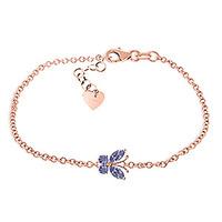 Tanzanite Adjustable Butterfly Bracelet 0.6ctw in 9ct Rose Gold