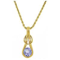 Tanzanite San Francisco Pendant Necklace 0.65ct in 9ct Gold