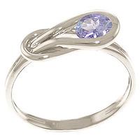 tanzanite san francisco ring 065ct in 9ct white gold