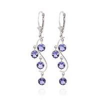 tanzanite dream catcher drop earrings 40ctw in 9ct white gold