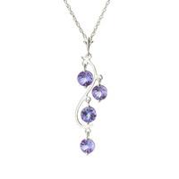 Tanzanite Dream Catcher Pendant Necklace 2.0ctw in 9ct White Gold