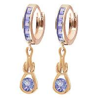 Tanzanite Loop Knot Huggie Earrings 0.95ctw in 9ct Rose Gold