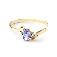 Tanzanite and Diamond Embrace Ring 0.45ct in 9ct Gold