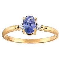 Tanzanite and Diamond Allure Ring 0.45ct in 9ct Gold