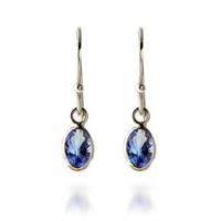 Tanzanite Drop Earrings 1.0ctw in 9ct White Gold