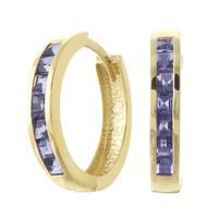 Tanzanite Huggie Earrings 1.35ct in 9ct Gold