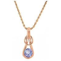 tanzanite san francisco pendant necklace 065ct in 9ct rose gold