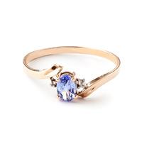 Tanzanite and Diamond Embrace Ring 0.45ct in 9ct Rose Gold