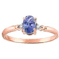 Tanzanite and Diamond Allure Ring 0.45ct in 9ct Rose Gold