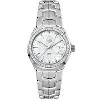 tag heuer ladies link diamond mother of pearl bracelet watch wbc1314ba ...