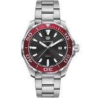 TAG Heuer Mens Aquaracer Red Bracelet Watch WAY101B.BA0746