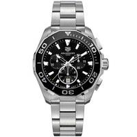 TAG Heuer Mens Chronograph Aquaracer Black Dial Bracelet Watch CAY111A.BA0927