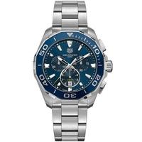 tag heuer mens chronograph aquaracer blue dial bracelet watch cay111bb ...