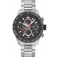 TAG Heuer Mens Black Chronograph Carrera Ceramic Skeleton Dial Bracelet Watch CAR2A1W.BA0703