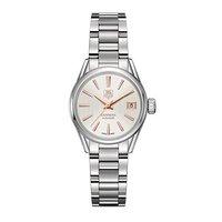 tag heuer ladies carrera automatic steel and rose gold plated dial 28m ...