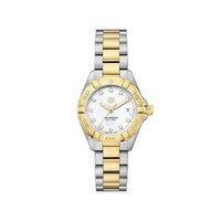 tag heuer ladies aquaracer yellow gold plated 27mm quartz diamond and  ...