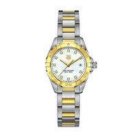 Tag Heuer Ladies Aquaracer Diamond Dial 18ct Gold and Steel Watch